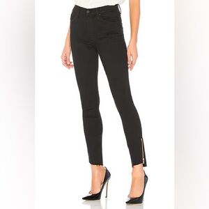 Mother The Stunner Double Zip Ankle Step Fray Jeans in Not Guilty